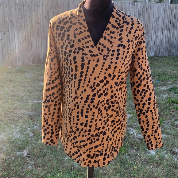 ISAAC MIZRAHI Leopard Pullover Sweater S - Picture 2 of 6